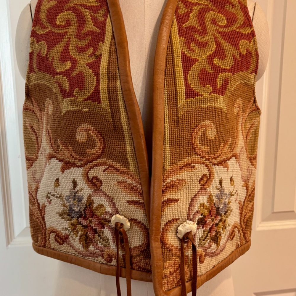 Boucher Tapestry Leather Vest